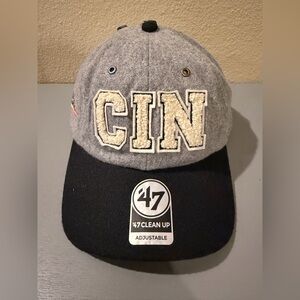 Cincinnati Bengals '47 Brand Block Clean Up Hat Adjustable Stoney Clover Lane